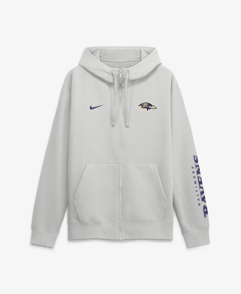 Nike Men's Baltimore Ravens Cool Down Club Full-Zip Scuba Hood Hoodie