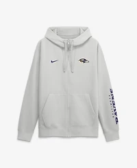 Nike Men's Baltimore Ravens Cool Down Club Full-Zip Scuba Hood Hoodie