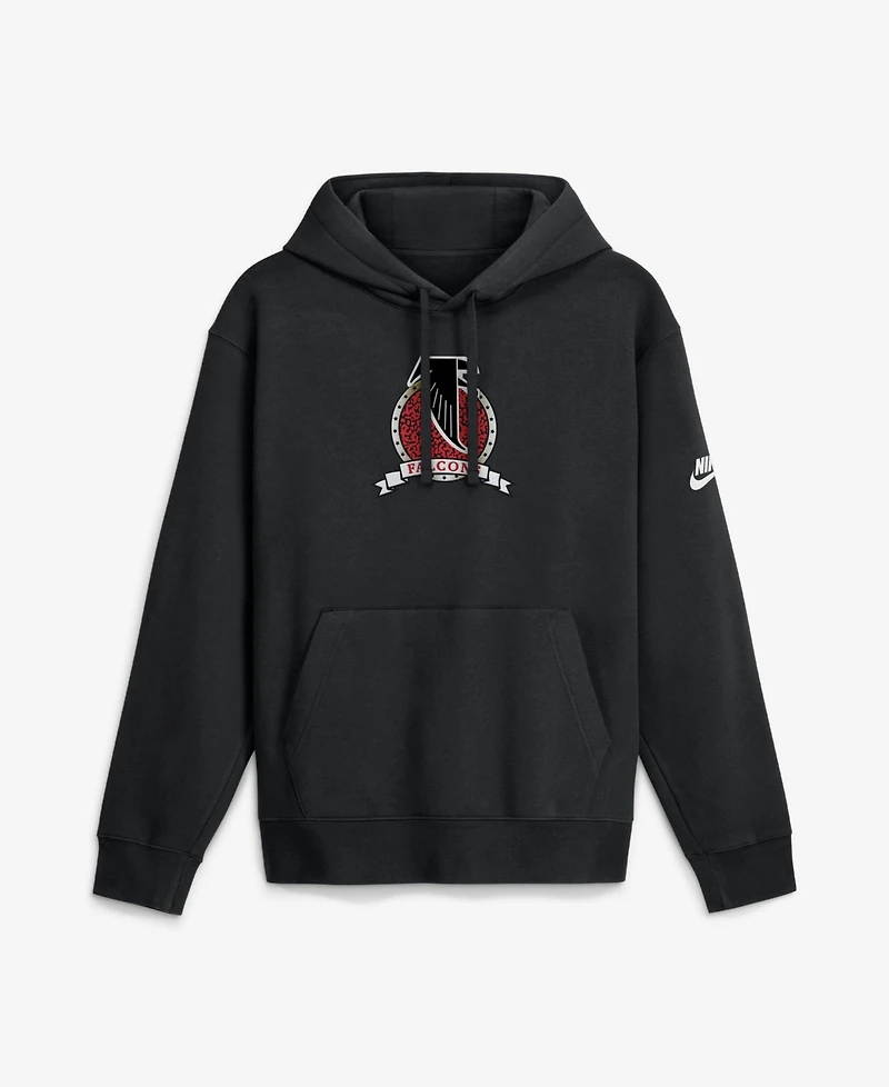 Nike Men's Atlanta Falcons Short Pass Rewind Club Fleece Hoodie
