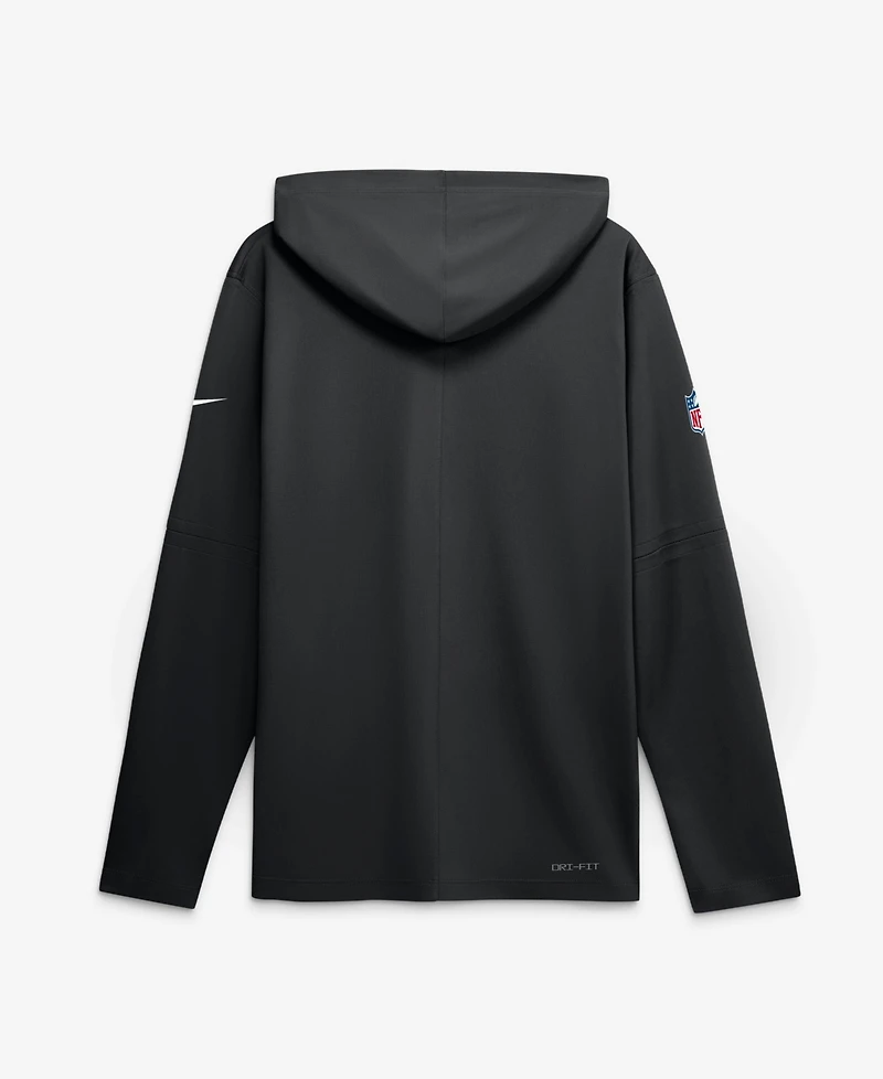 Nike Men's Atlanta Falcons Sideline Game On Long-Sleeve Removable-Sleeves Hoodie