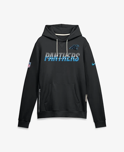 Nike Men's Carolina Panthers Sideline Standard Issue Top Prospect Dri-fit Loose-Fit Hoodie