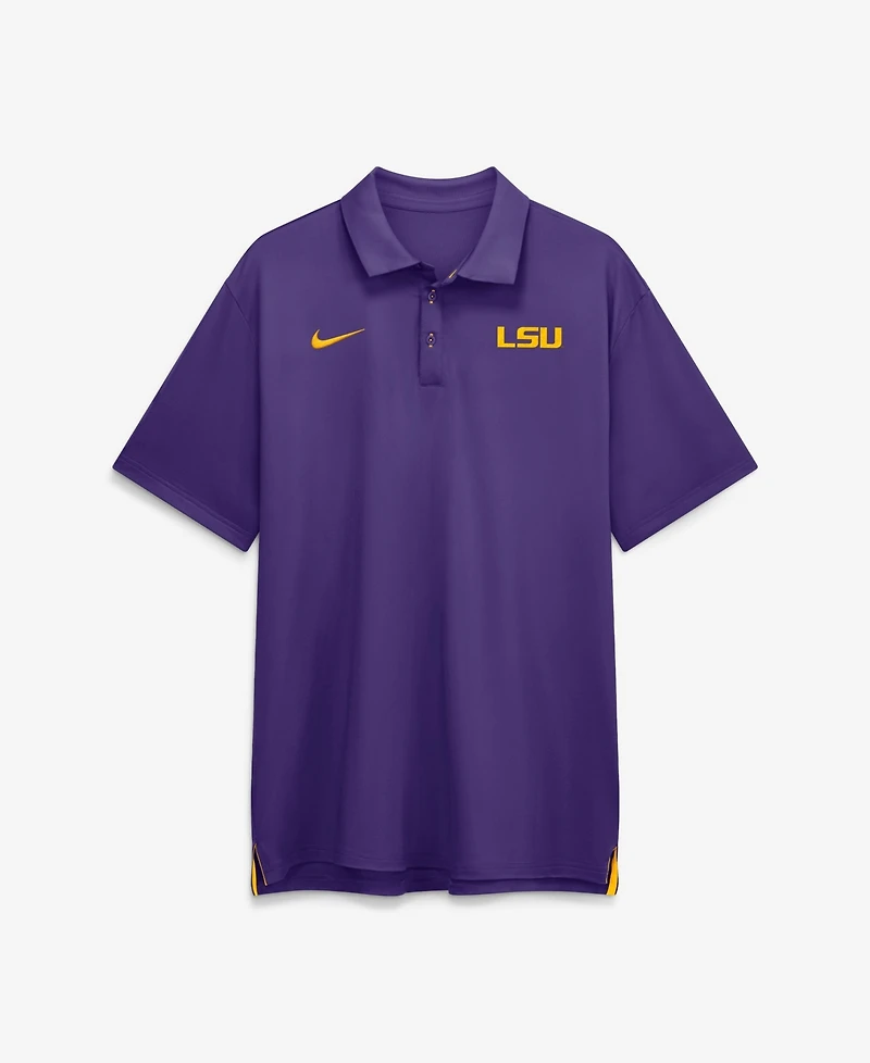 Nike Men's Lsu Tigers 2026 Sideline Tour Dri-fit Droptail Hem Polo Shirt