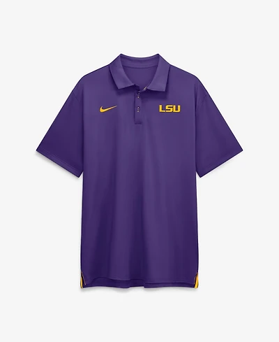Nike Men's Lsu Tigers 2026 Sideline Tour Dri-fit Droptail Hem Polo Shirt