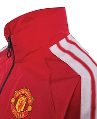 adidas Boys' and Girls' Manchester United Anthem Full-Zip Lightweight Mock Neck Jacket