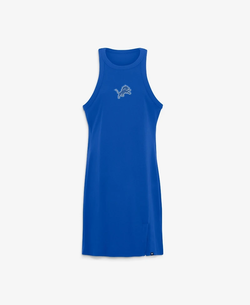Fanatics Women's Detroit Lions Push Beyond Ribbed Slim-Fit Crewneck Sleeveless Dress