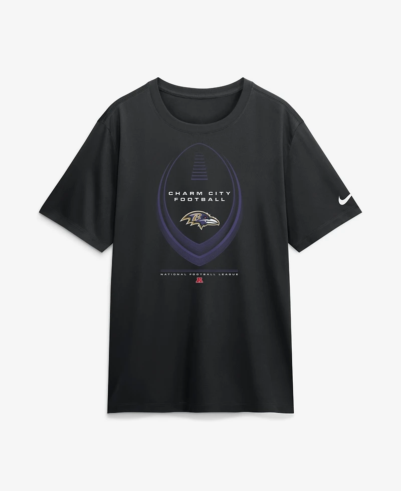 Nike Men's Big & Tall Baltimore Ravens Legend Icon Dri-fit Screen-Print T-Shirt