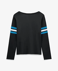 Fanatics Women's Carolina Panthers Team First Coverage Scheme Lace-Up Long Sleeve T-Shirt