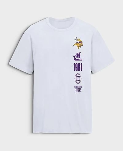 Fanatics Men's Minnesota Vikings Breaking Tackles Legacy Screen-Printed Graphic Cotton T-Shirt
