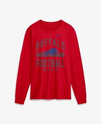 Nike Men's Buffalo Bills Screen-Print Graphics Cotton Crewneck Long-Sleeve T-Shirt