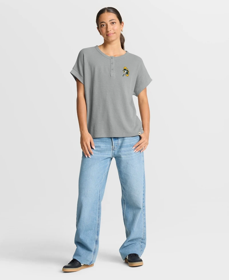 Fanatics Women's Hometown Premium Oversized Short-Sleeve Henley Shirt