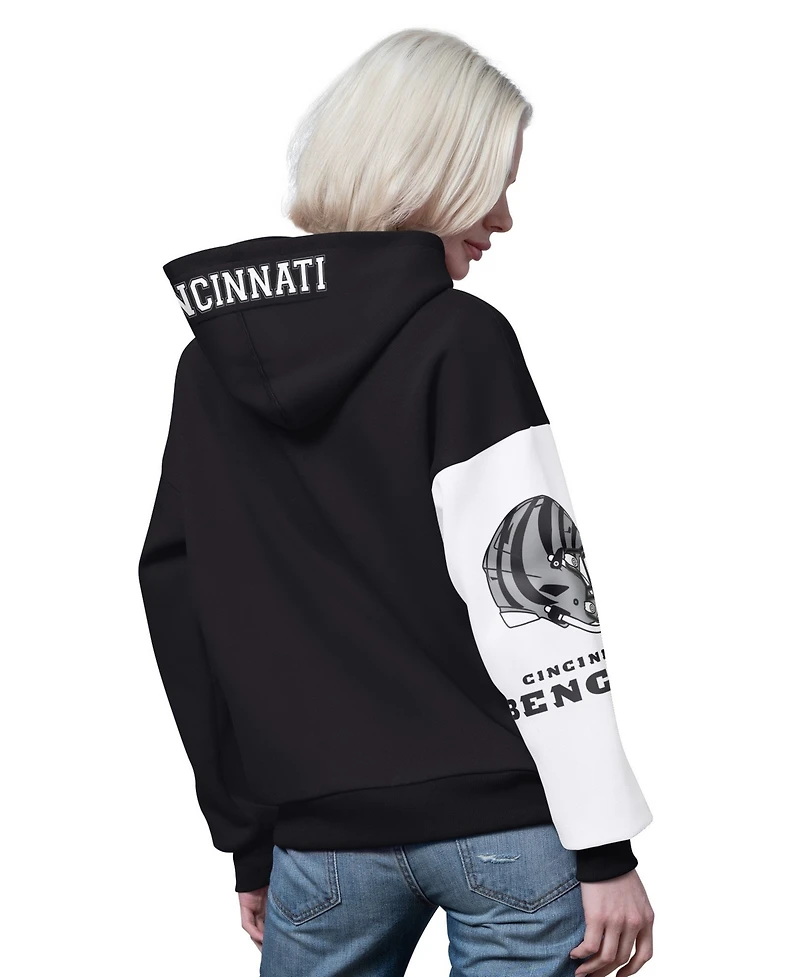 Starter Women's Cincinnati Bengals 4th Down Full-Zip Fleece-Lined Hoodie
