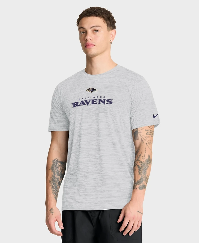 Nike Men's Baltimore Ravens Velocity Dri-fit Crewneck T-Shirt