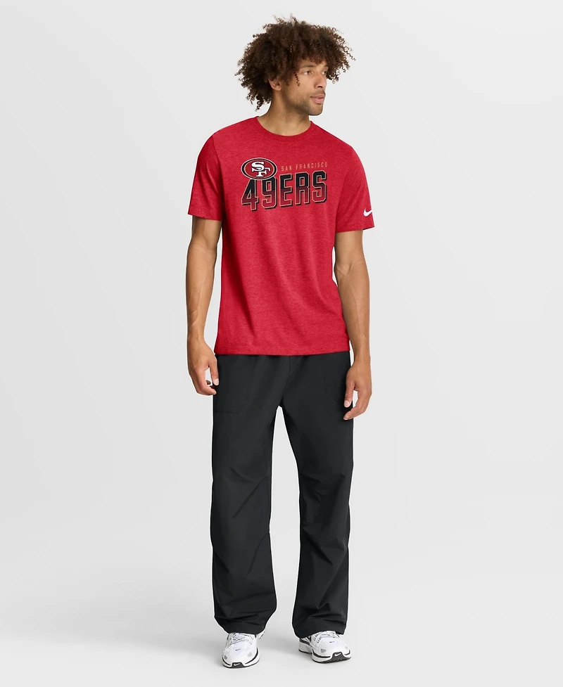 Nike Men's San Francisco 49ers Believe The Game Tri-Blend Crewneck T-Shirt