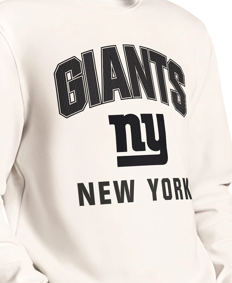 Msx by Michael Strahan Men's Cream New York Giants Finish Line Sweatshirt