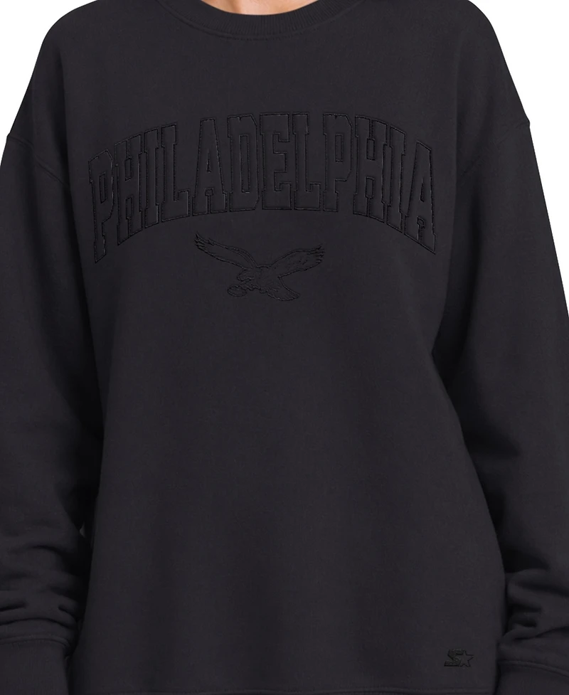 Starter Women's Philadelphia Eagles Oversized Crewneck Sweatshirt