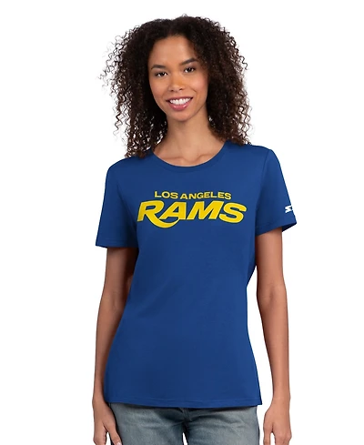 Starter Women's Los Angeles Rams Endzone Graphic-Print Crewneck T-Shirt