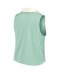 Fanatics Women's Detroit Lions Studio Wellness Sleeveless V-Neck Cropped Tank Top