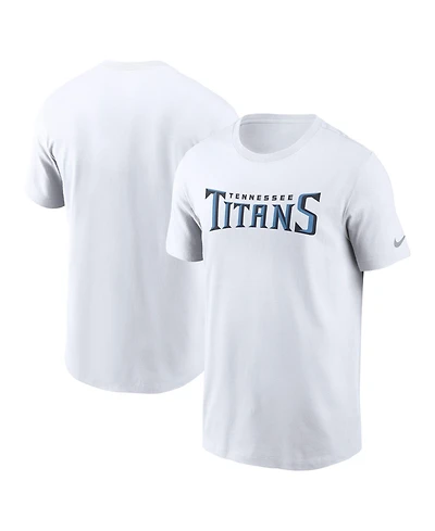 Nike Men's Tennessee Titans Primetime Wordmark Essential Cotton T-Shirt