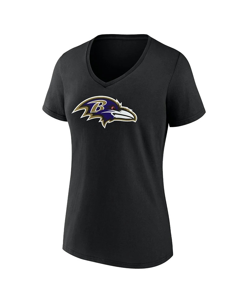 Logo Athletic Women's Baltimore Ravens Primary V-Neck Short-Sleeve T-Shirt