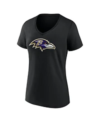 Logo Athletic Women's Baltimore Ravens Primary V-Neck Short-Sleeve T-Shirt
