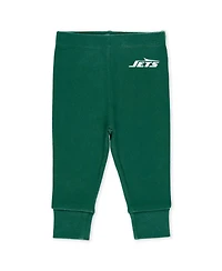 Wear by Erin Andrews Baby Boys and Girls 3-Piece New York Jets Turn Me Around Bodysuits Pants Set