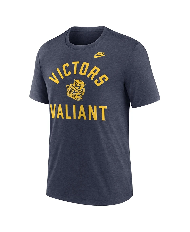 Nike Men's Michigan Wolverines Legacy Mantra Tri-Blend Screen Print T-Shirt
