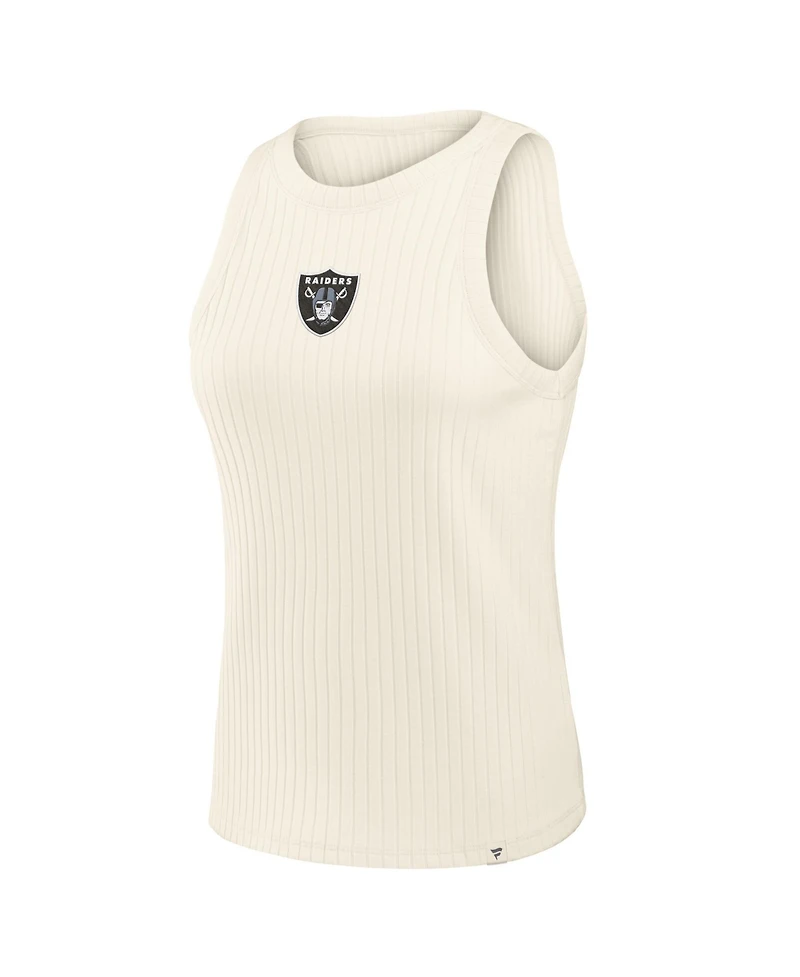 Fanatics Women's Las Vegas Raiders Star Play Ribbed Crewneck Tank Top