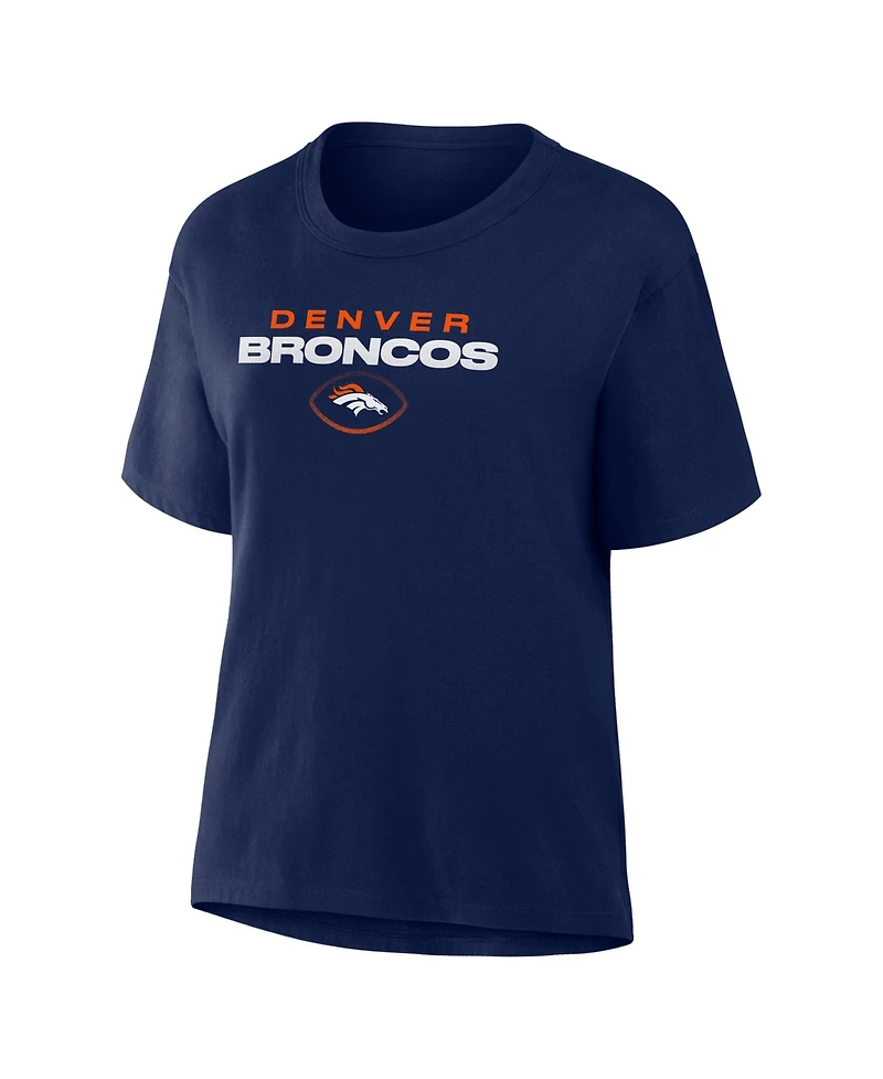 Fanatics Women's Denver Broncos Fade Legacy Relaxed-Fit Crewneck T-Shirt