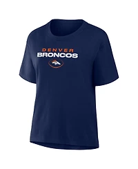 Fanatics Women's Denver Broncos Fade Legacy Relaxed-Fit Crewneck T-Shirt