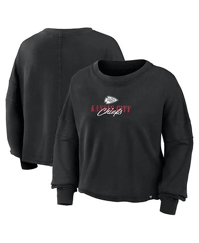 Fanatics Women's Kansas City Chiefs Chop Block Oversized-Boxy Long-Sleeve Top