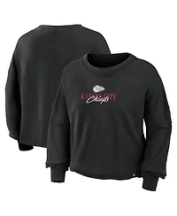 Fanatics Women's Kansas City Chiefs Chop Block Oversized-Boxy Long-Sleeve Top