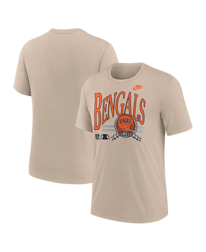 Nike Men's Cincinnati Bengals Rewind Tri-Blend Retro T-Shirt