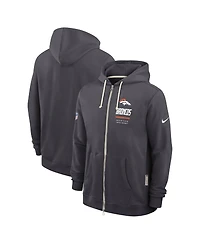 Nike Men's Denver Broncos Sideline Standard Issue Full-Zip Fleece Hoodie