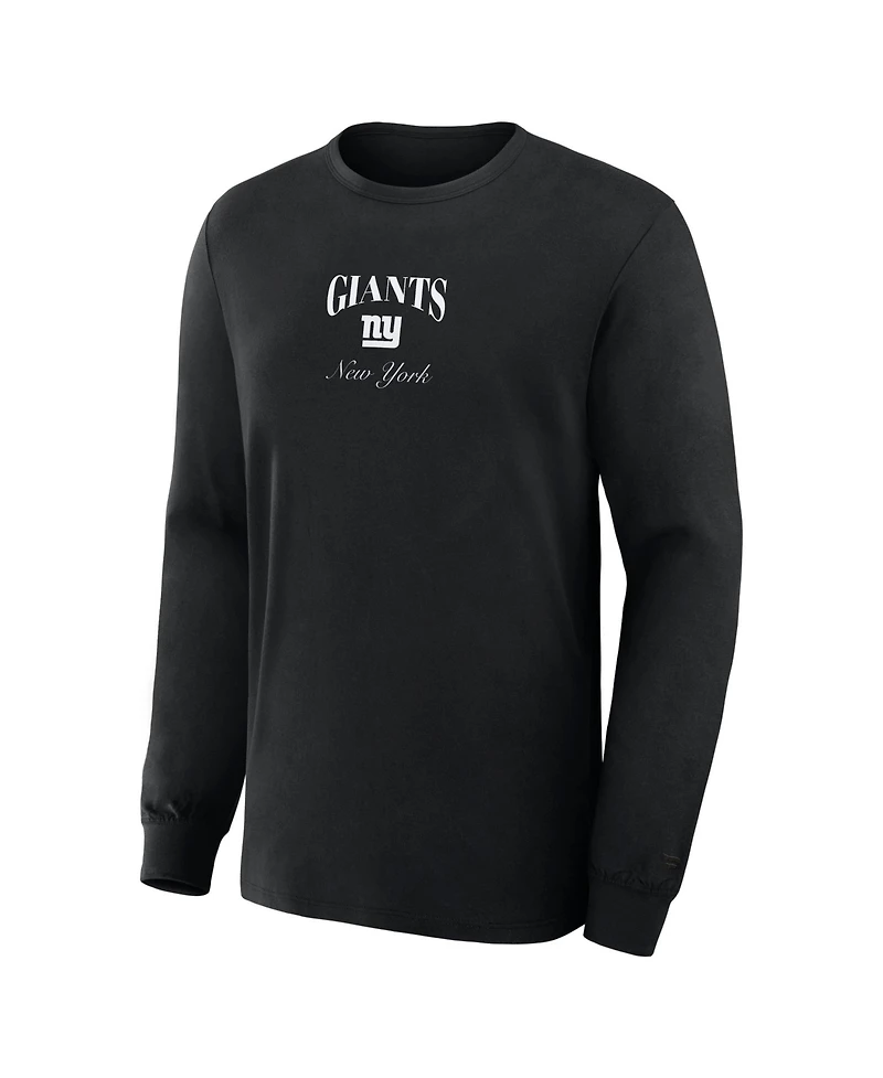 Fanatics Men's New York Giants Midnight Falls Long-Sleeve Crewneck Graphic T-Shirt