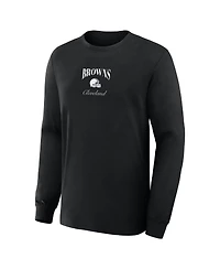 Fanatics Men's Cleveland Browns Midnight Falls Long-Sleeve Crewneck Classic-Fit T-Shirt