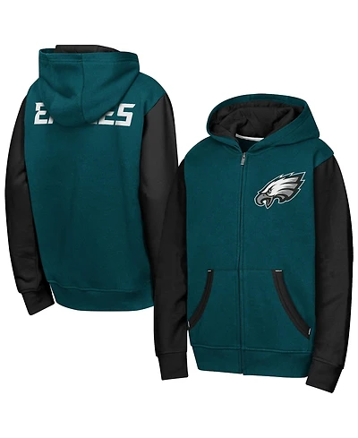 Outerstuff Boys' and Girls' Philadelphia Eagles Stadium Fleece Lining Full-Zip Hoodie