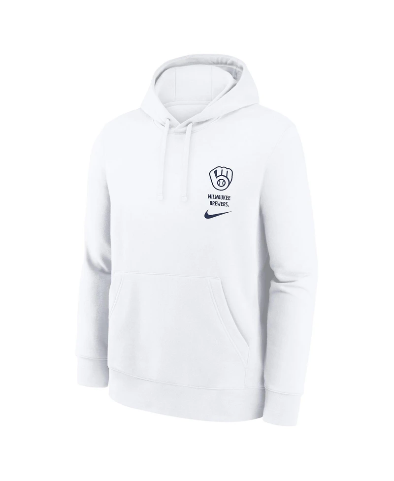 Nike Men's Milwaukee Brewers Club Fleece Pullover Hoodie