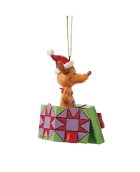 Jim Shore Dr. Seuss Max in Present Hanging Ornament