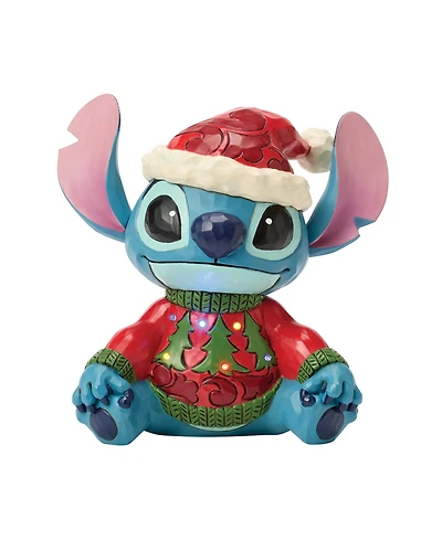 Jim Shore Disney Traditions Stitch Led Sweater Figurine