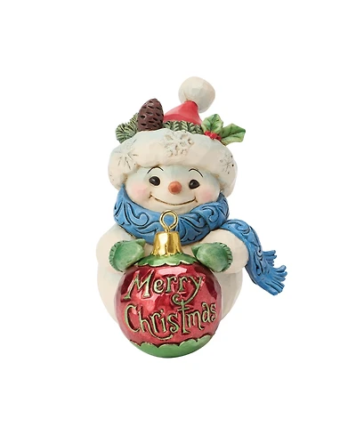 Jim Shore Heartwood Creek Snowman with Large Ball Ornament