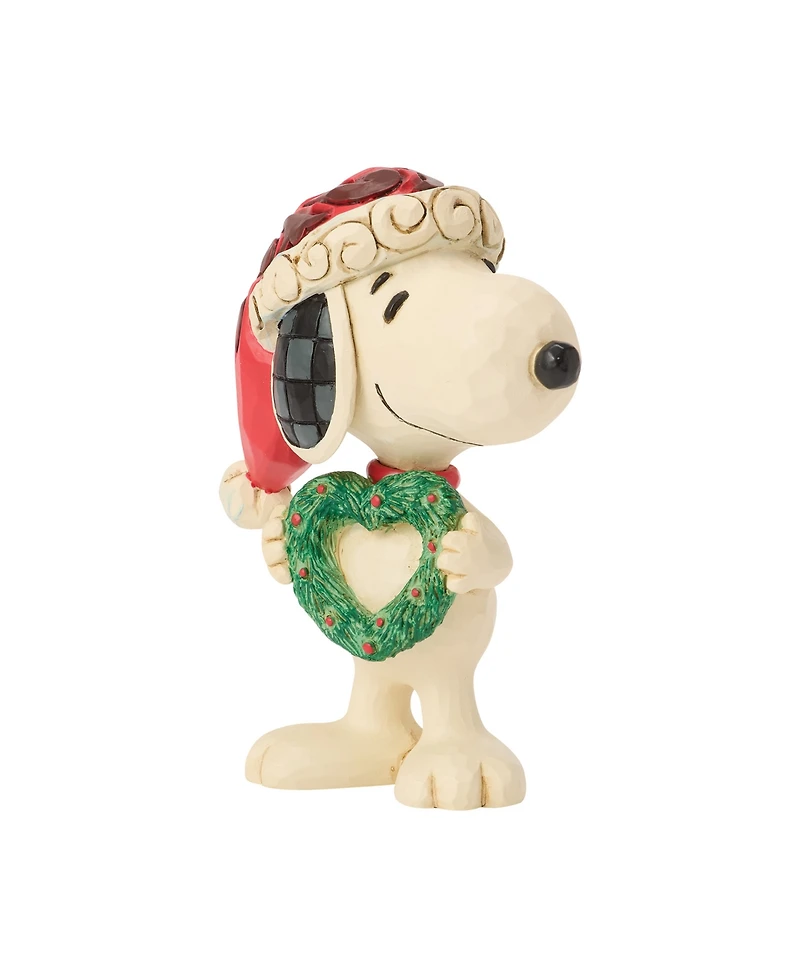 Jim Shore Peanuts Snoopy with Heart Wreath Figurine