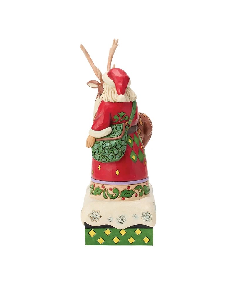 Jim Shore John Deere Santa and Reindeer Figurine