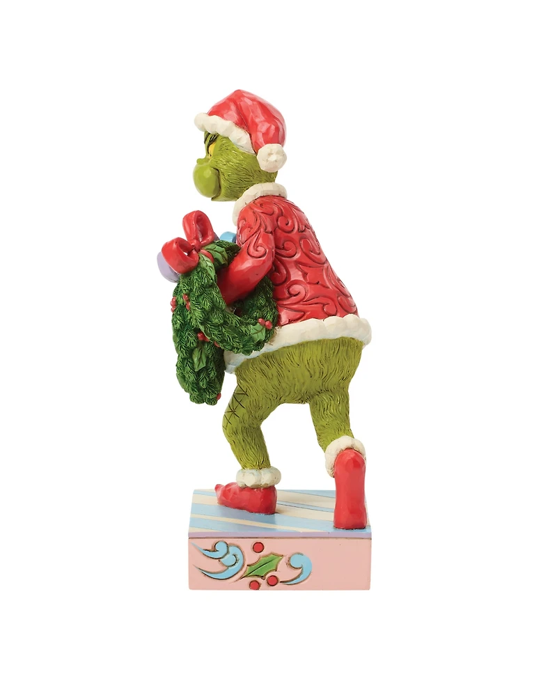 Jim Shore Dr. Seuss The Grinch with Multiple Wreaths Figurine