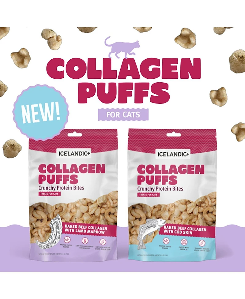 Icelandic+ Collagen Puffs: Beef With Cod - Cat Treat .5 oz