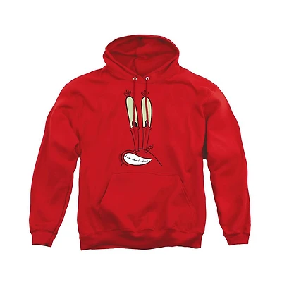 SpongeBob SquarePants Men's Mr. Krabs Smile Face Graphic Long-Sleeve Pullover Hoodie