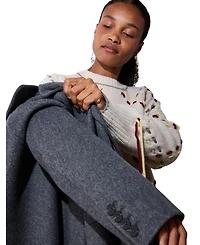 Whistles Women's Double-Breasted Relaxed Wool-Blend Coat