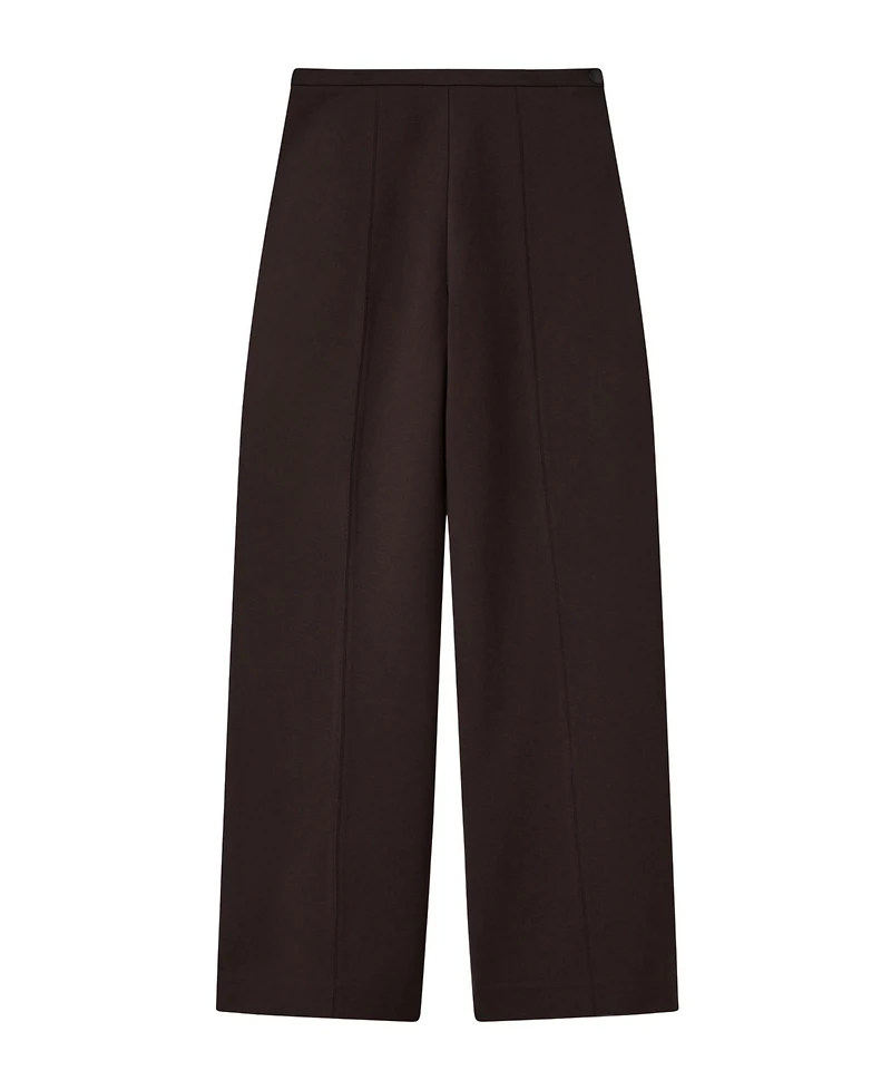 Whistles Women's Ponte Mid-Rise Wide-Leg Trousers