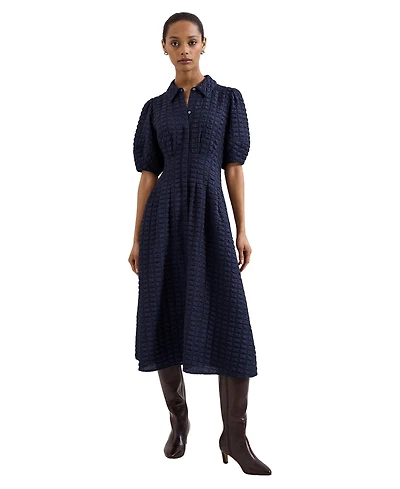 Phase Eight Women's Yasmine Puff-Sleeve A-Line Collared Midi Dress