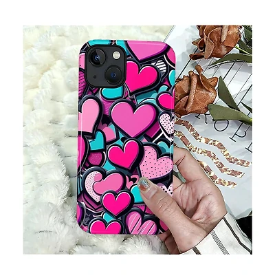Lisen 2-Layer Durable Phone Case Compatible with Apple iPhone Air, Candy Heart Stack