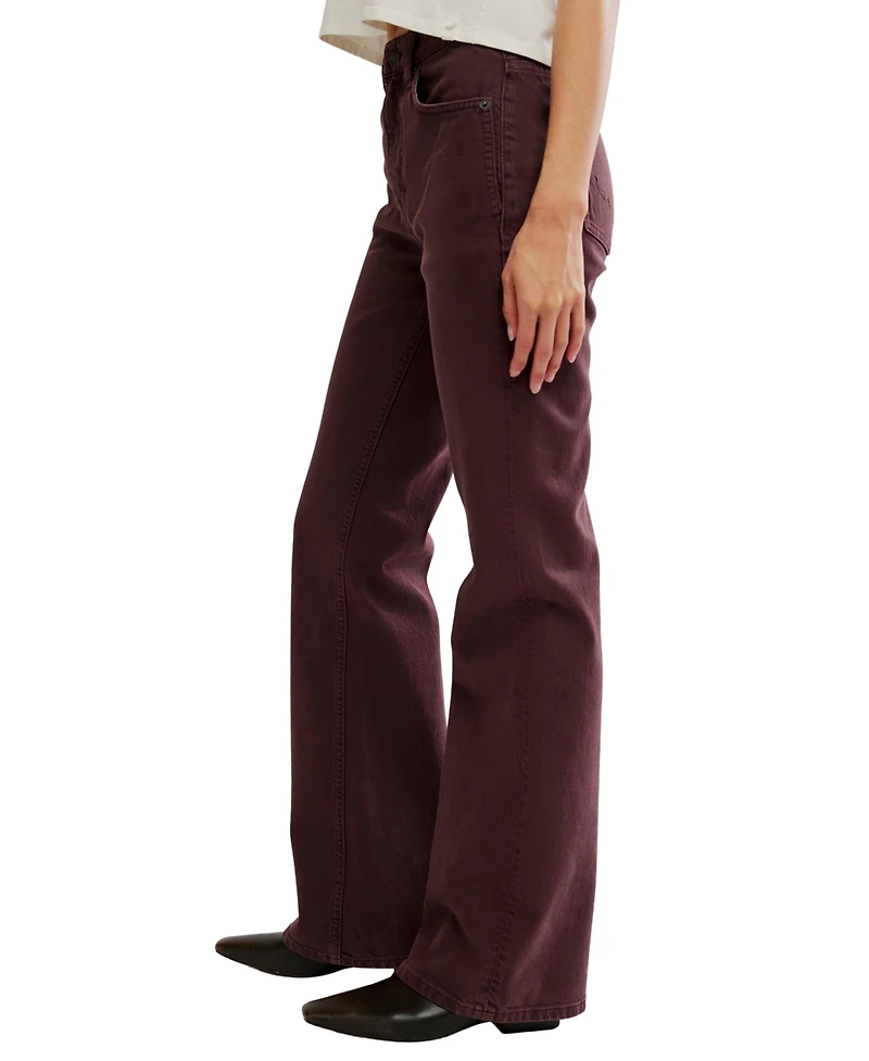 Free People Women's Double Knot High-Rise Straight-Leg Jeans